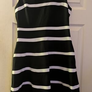 Tommy Hilfiger Black and White Striped Dress Length 15x35 Is Measurements